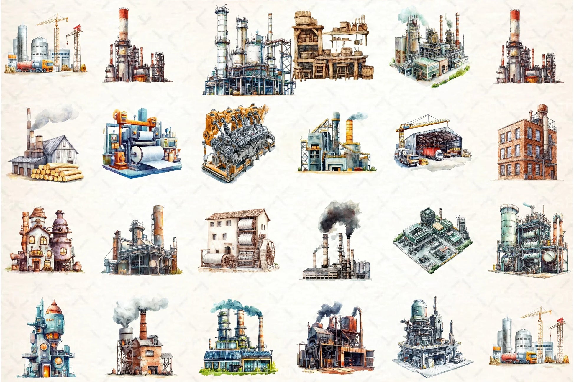 Big Factory Clipart Bundle - CraftNest - Digital Crafting and Art