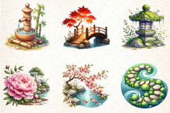 Japanese Garden Clipart Bundle - CraftNest - Digital Crafting and Art