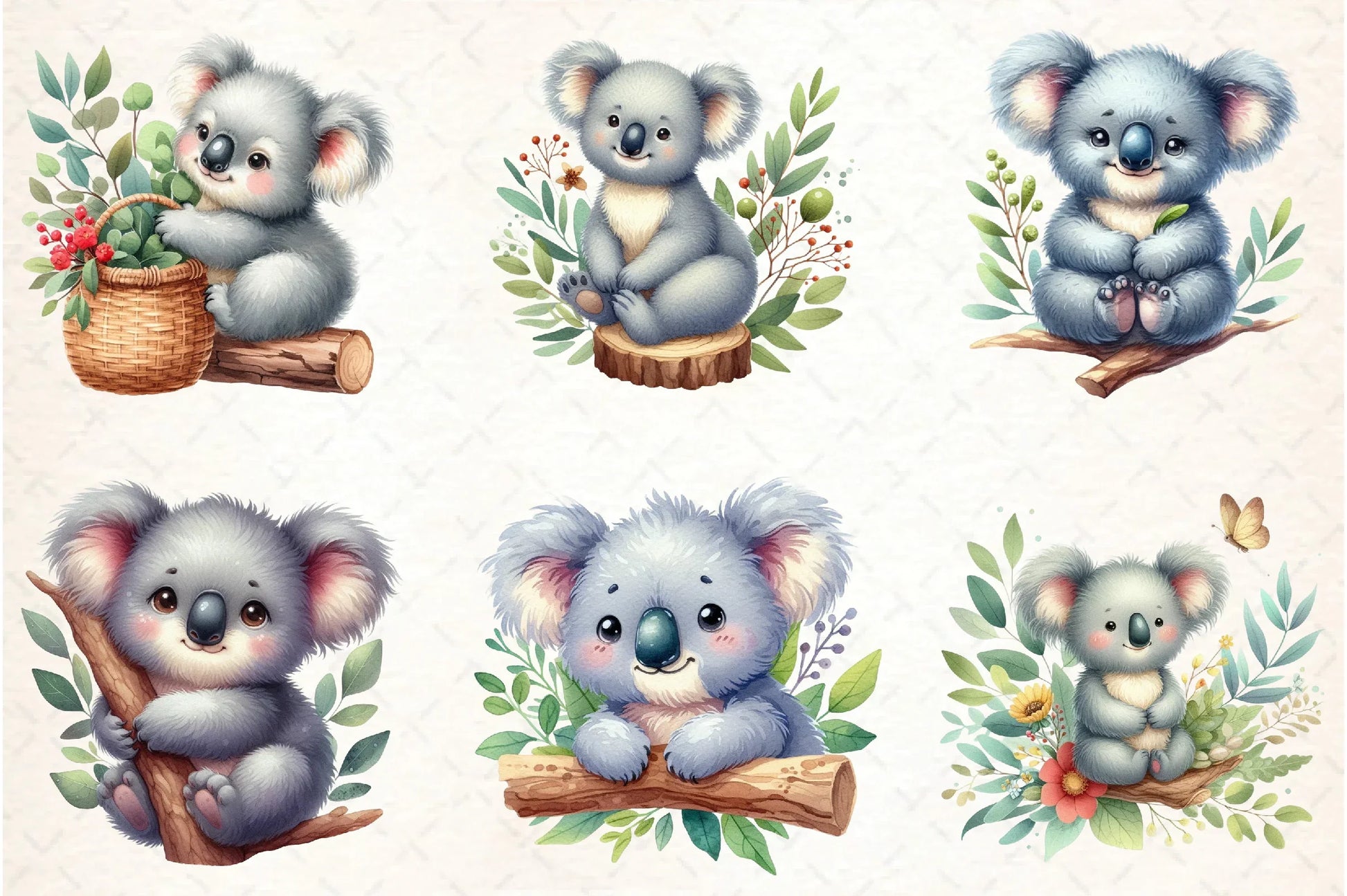 Cute Koala Clipart Bundle - CraftNest - Digital Crafting and Art