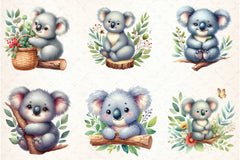 Cute Koala Clipart Bundle - CraftNest - Digital Crafting and Art
