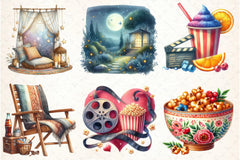 Summer Movie Night Clipart Bundle - CraftNest - Digital Crafting and Art