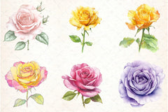 Spring Roses Clipart Bundle Lithograph - CraftNest - Digital Crafting and Art