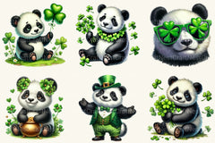 St Patrick's Panda Clipart Bundle - CraftNest - Digital Crafting and Art