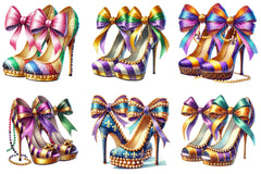 Mardi Gras High Heels Clipart Bundle - CraftNest - Digital Crafting and Art