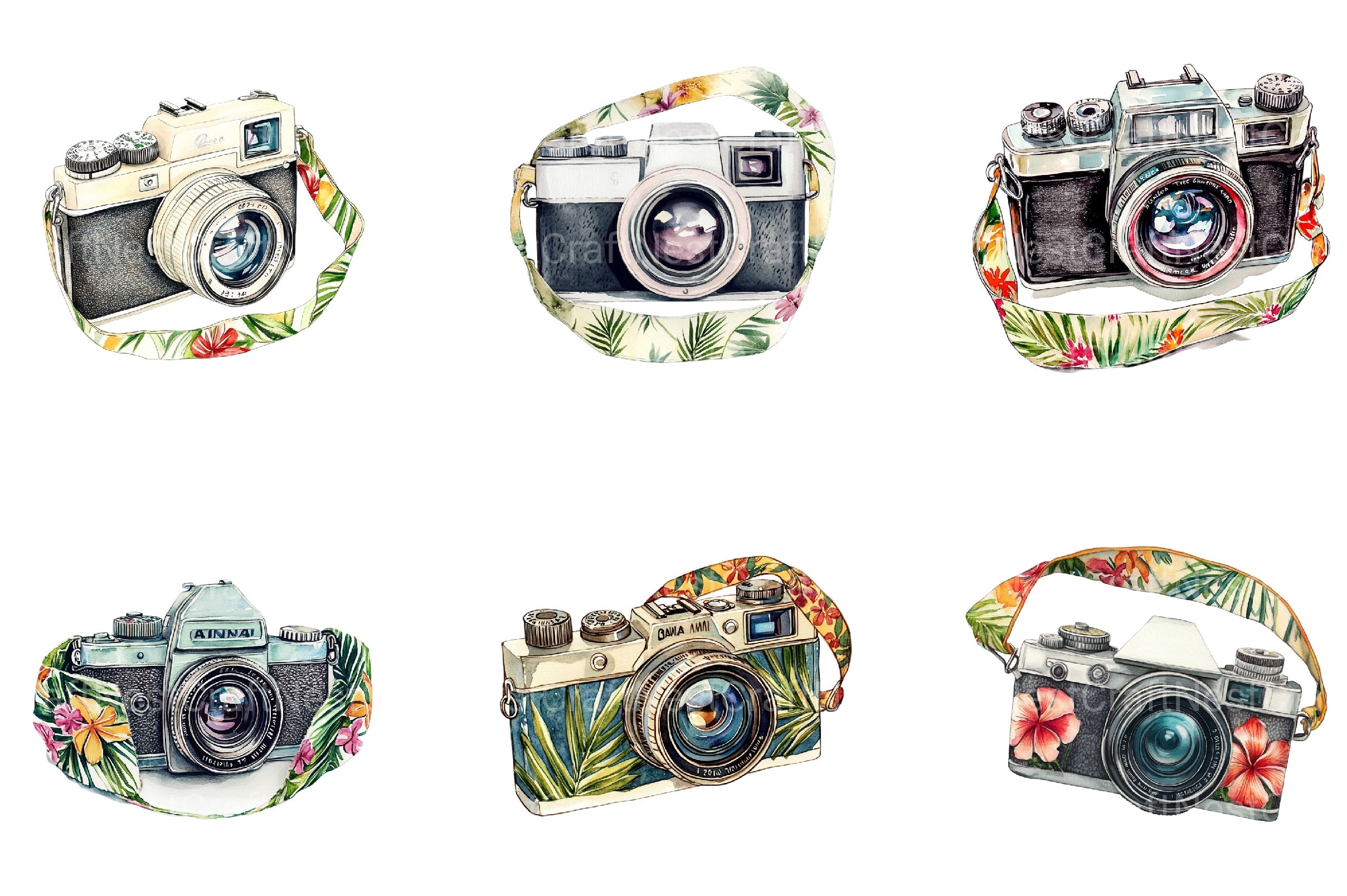 Summer Camera Clipart Bundle - CraftNest - Digital Crafting and Art