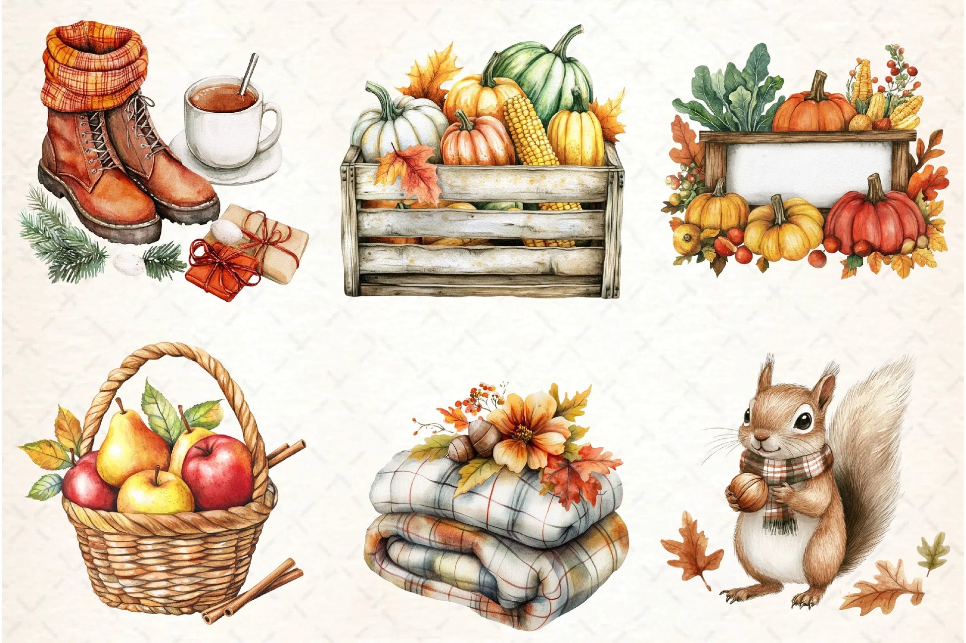 Autumn Clipart Bundle: Fall Graphics Collection - CraftNest - Digital Crafting and Art