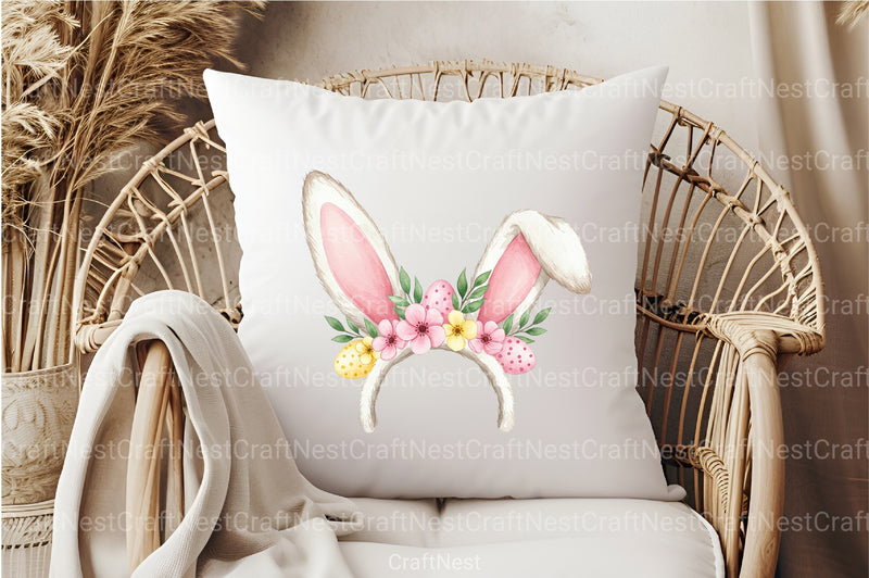 Bunny Ears with Flowers Clipart Bundle - CraftNest - Digital Crafting and Art