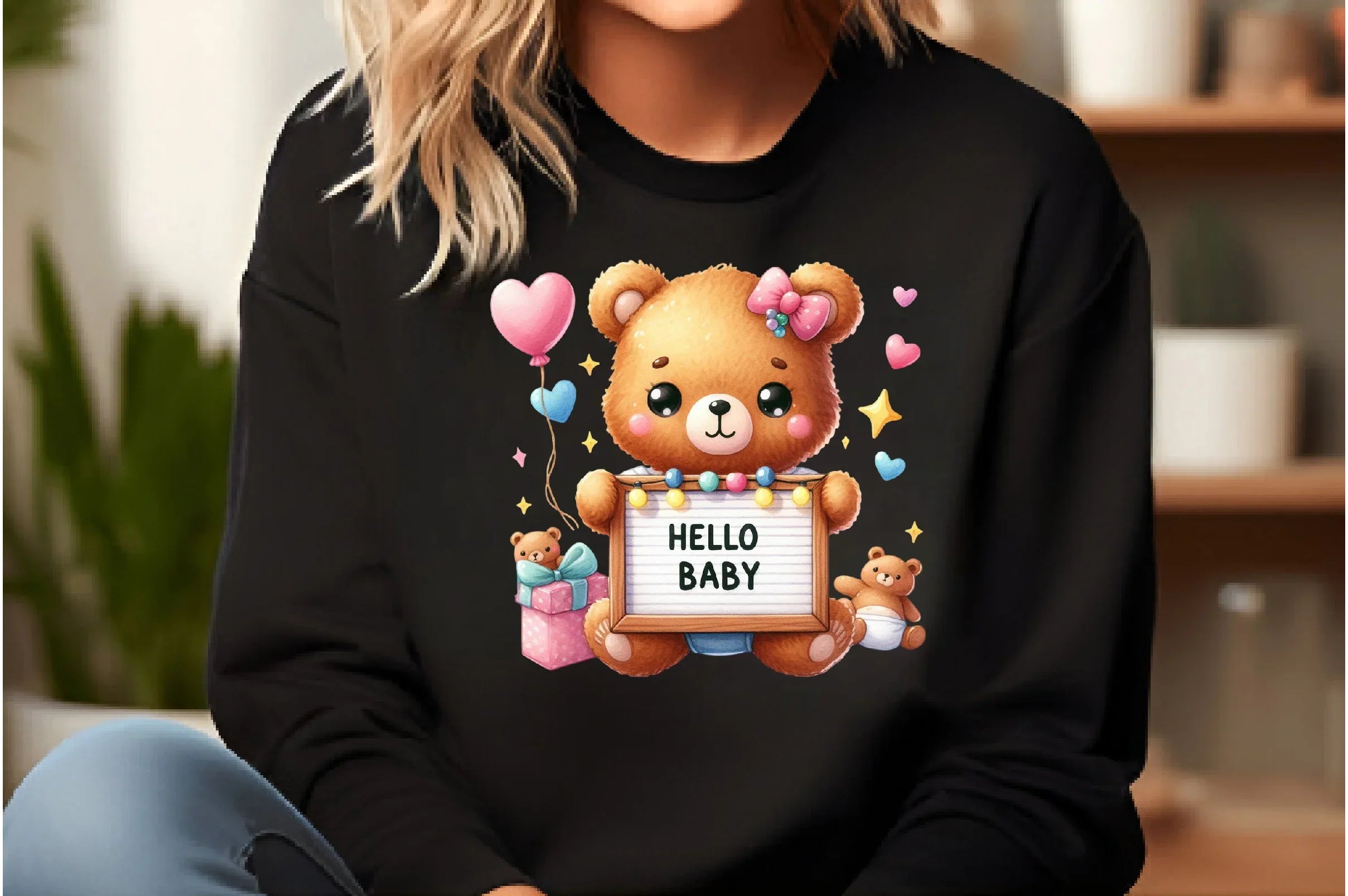 Kawaii Neutral Teddy Bear Hallo Baby Clipart Bundle - CraftNest - Digital Crafting and Art