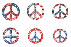 4th of July Peace Sign Clipart - CraftNest - Digital Crafting and Art