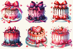 Valentine Drooping Cake Clipart Bundle - CraftNest - Digital Crafting and Art