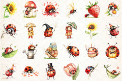 Quirky Funny Ladybug Clipart Bundle 2 - CraftNest - Digital Crafting and Art