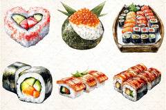 Sushi Japanese Food Clipart Bundle - CraftNest - Digital Crafting and Art