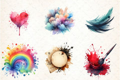 Paint Splatter Clipart Bundle - CraftNest - Digital Crafting and Art