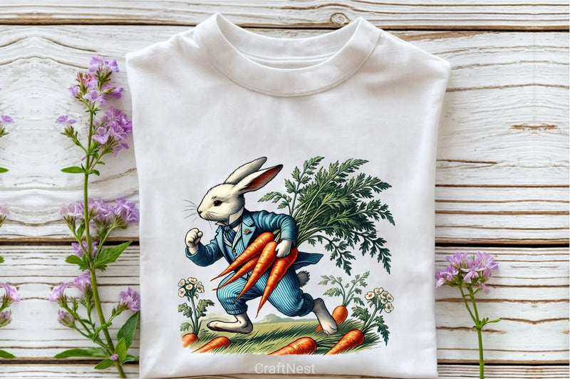 Easter Rabbit & Carrot Clipart Bundle 2 - CraftNest - Digital Crafting and Art