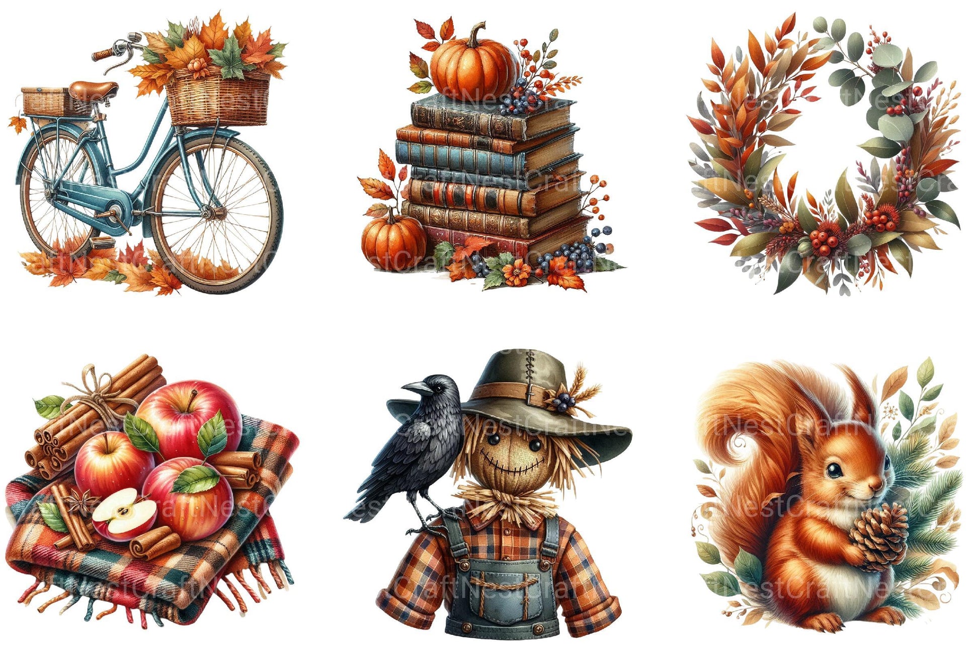 Autumn Collection Clipart - CraftNest - Digital Crafting and Art