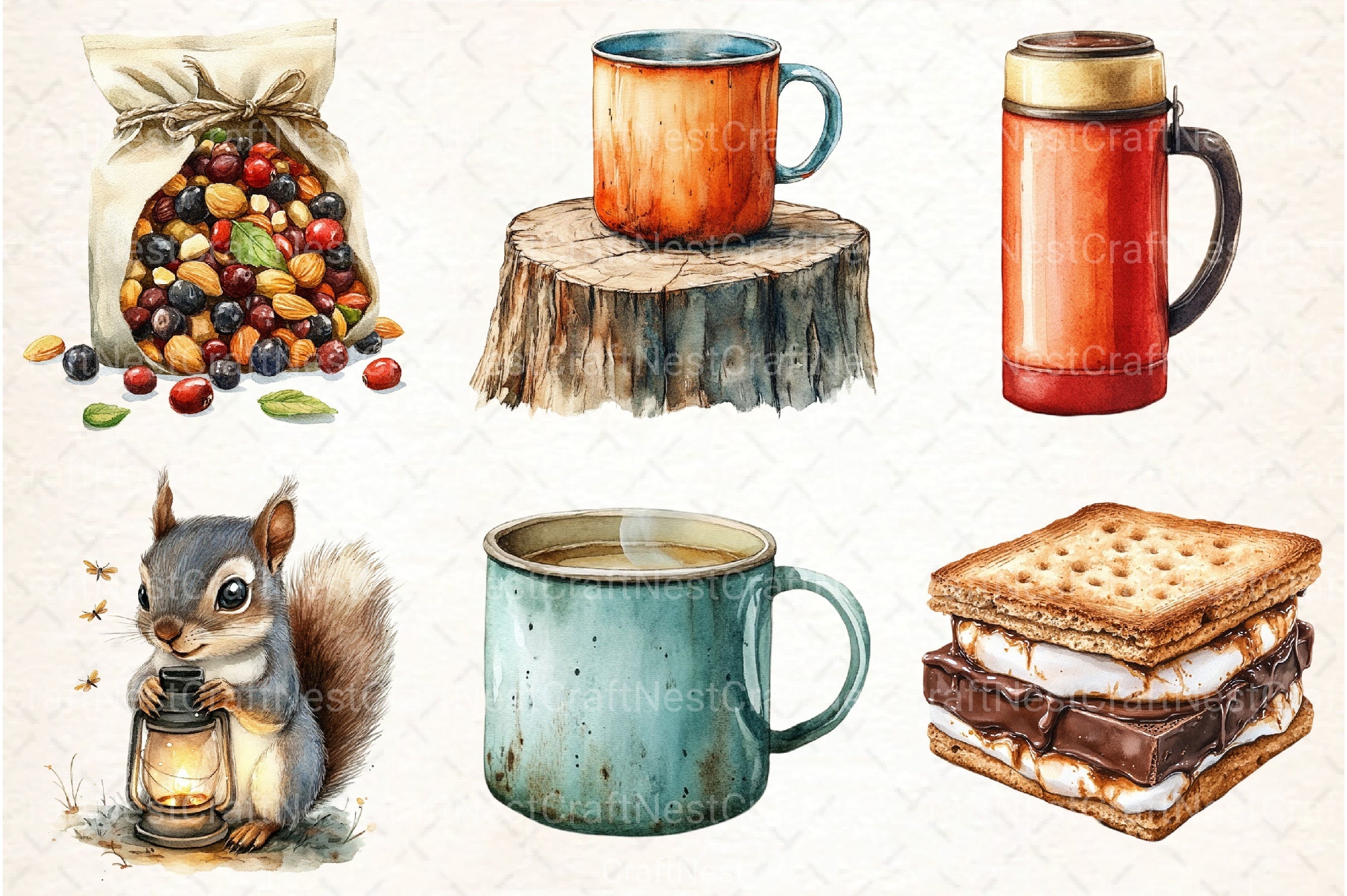 Autumn Camping Clipart Bundle - CraftNest - Digital Crafting and Art