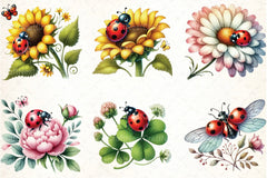 Spring Ladybug Clipart Bundle 1 - CraftNest - Digital Crafting and Art