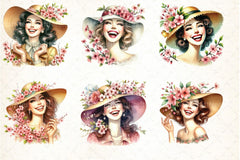 Spring Pin-Up Girl Clipart Bundle - CraftNest - Digital Crafting and Art
