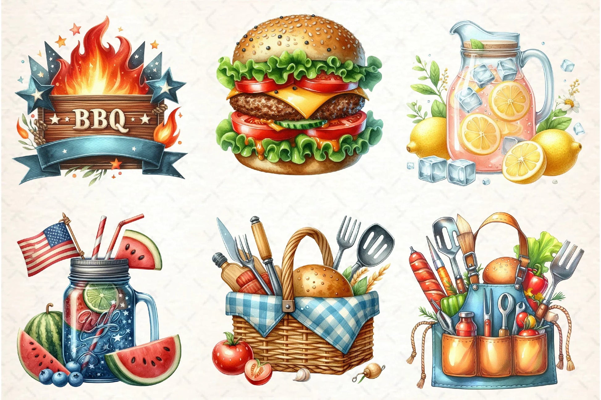 Summer Barbecue Day Clipart Bundle - CraftNest - Digital Crafting and Art