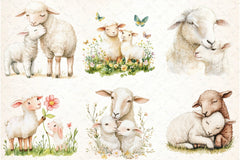 Lamb & Ewe Love Clipart Bundle - CraftNest - Digital Crafting and Art