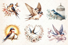 Swallow Mother's Day Clipart Bundle - CraftNest - Digital Crafting and Art