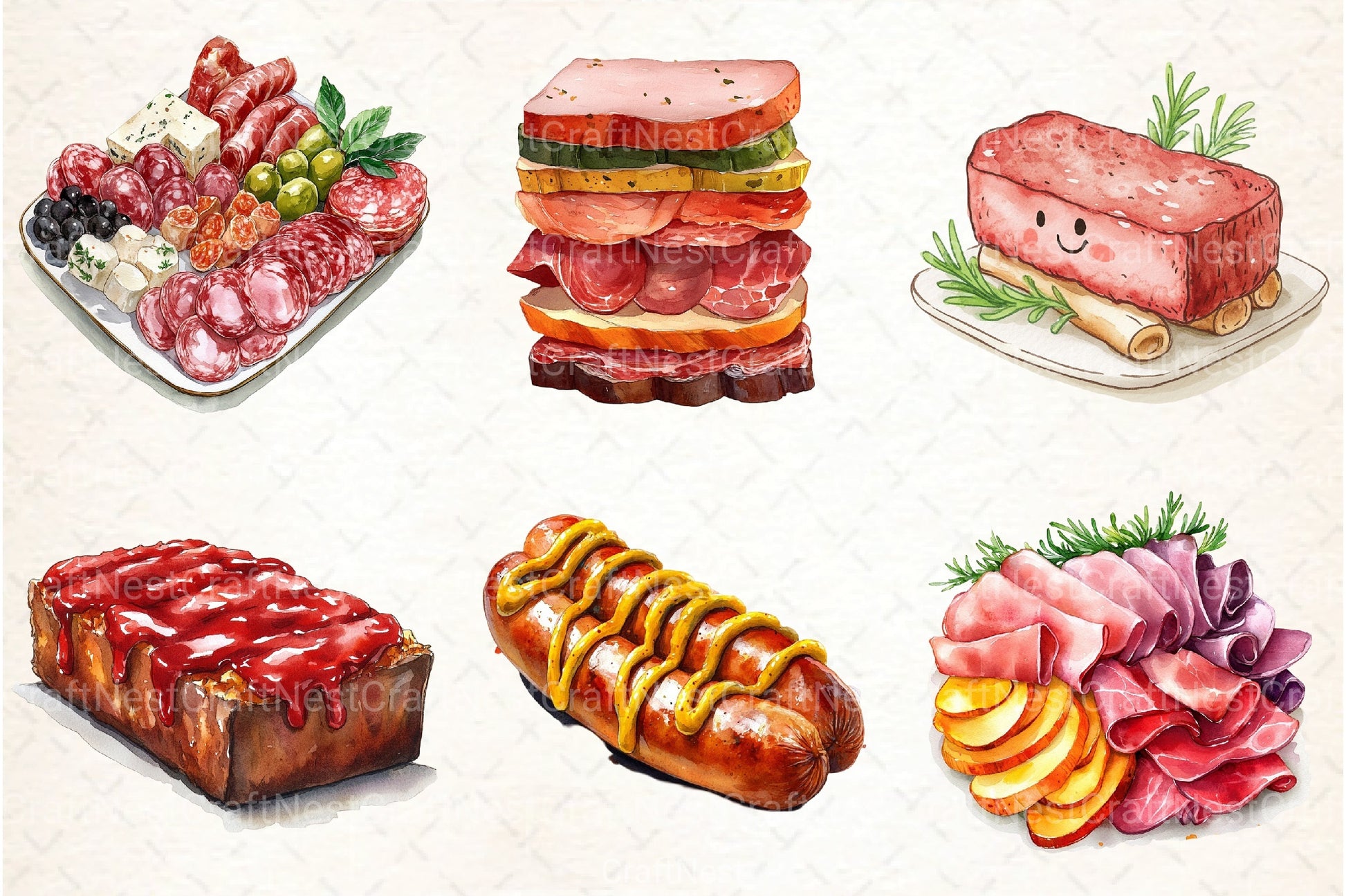 Meat Clipart Bundle - CraftNest - Digital Crafting and Art