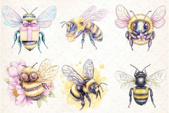 Bee Clipart Bundle Collection - CraftNest - Digital Crafting and Art