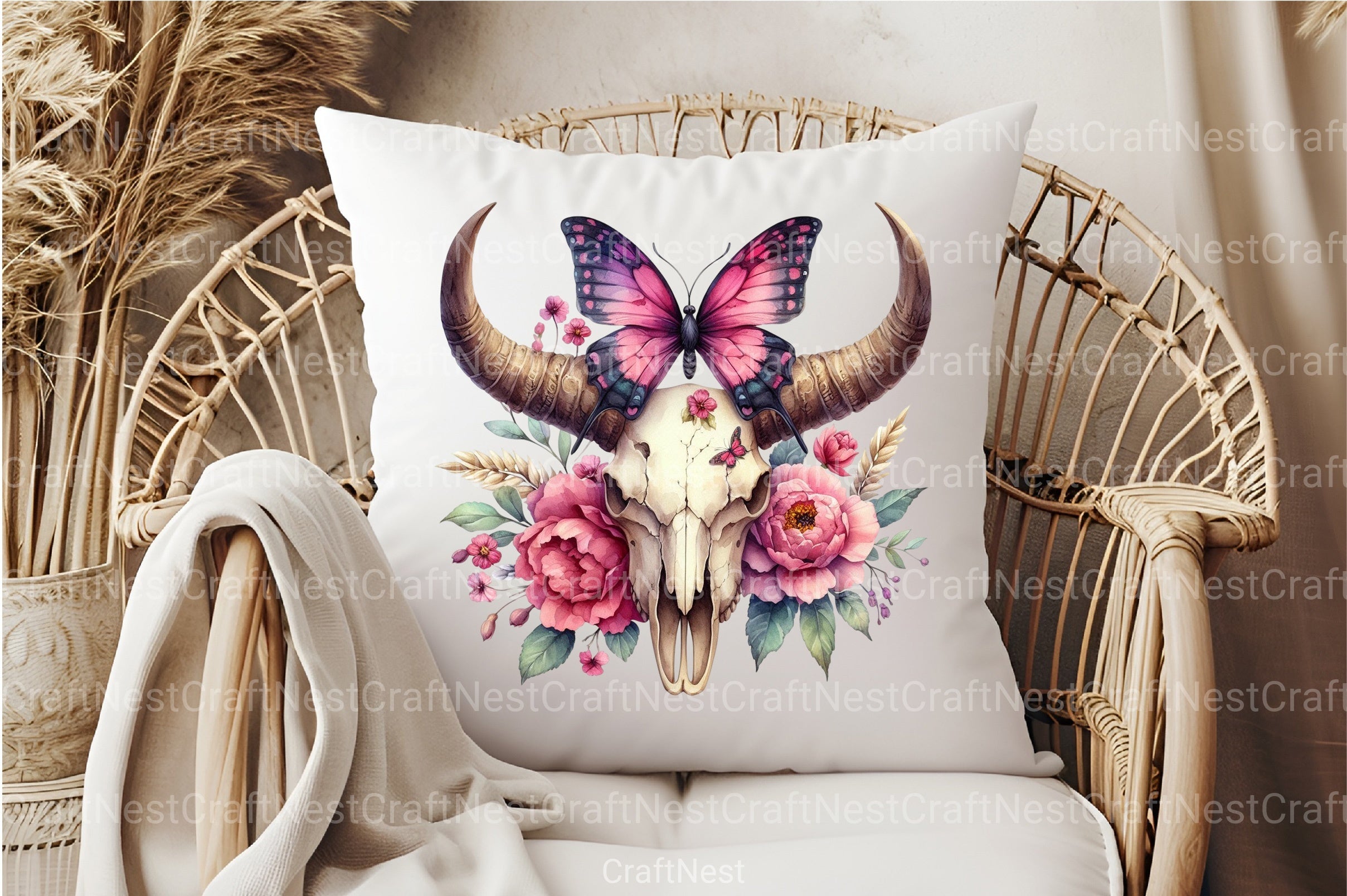 Bull Skull with Horns Clipart Bundle 66 - CraftNest - Digital Crafting and Art
