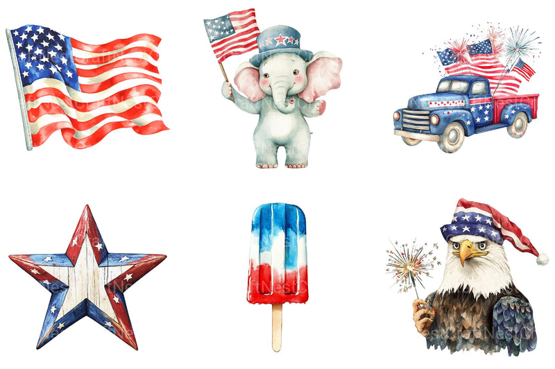 4th of July Clipart - CraftNest - Digital Crafting and Art