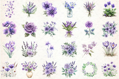 Purple Spring Clipart Bundle 1 - CraftNest - Digital Crafting and Art