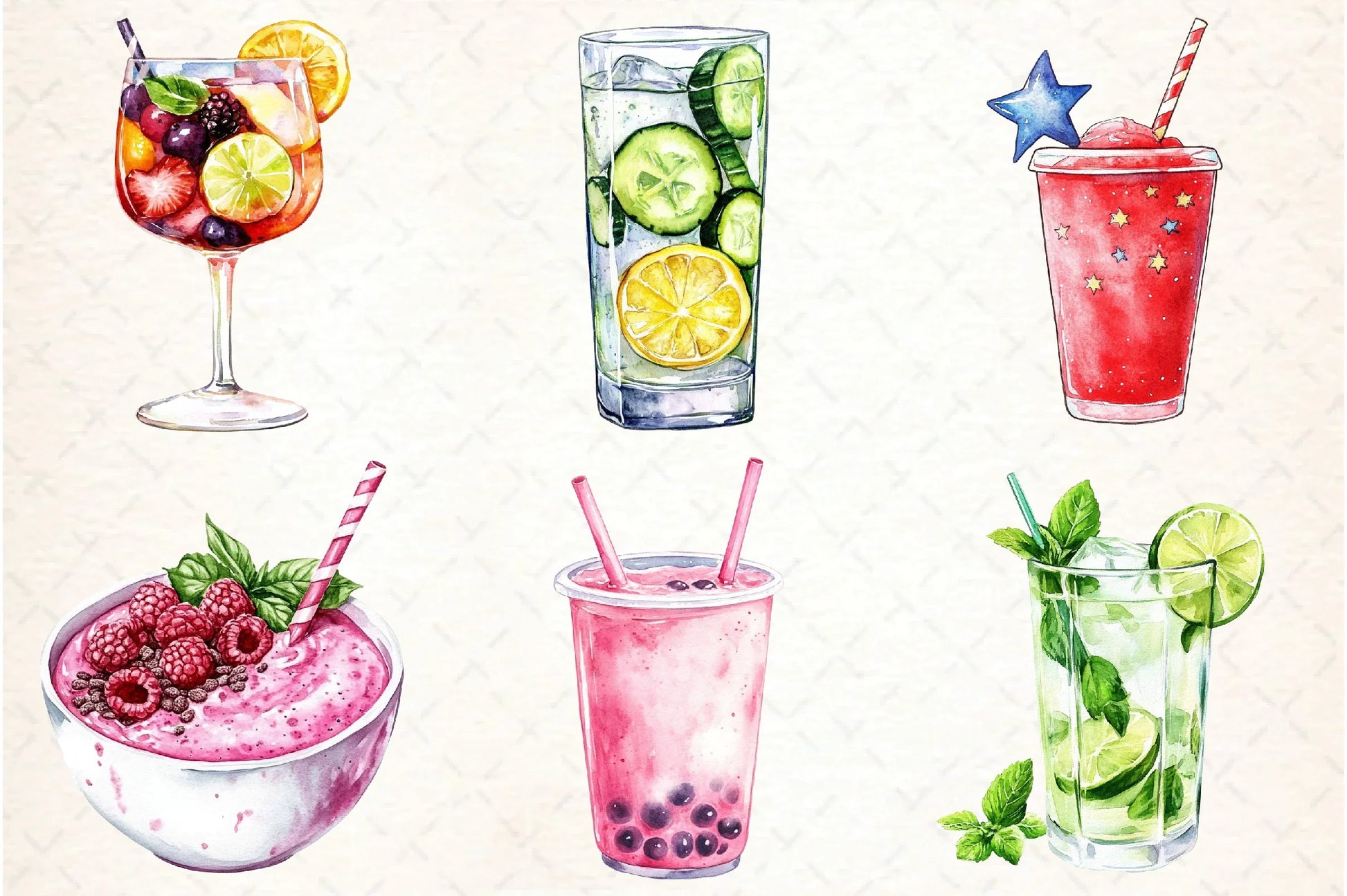 Summer Drink Clipart Bundle - CraftNest - Digital Crafting and Art