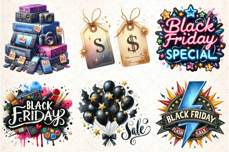 Black Friday Clipart Bundle - CraftNest - Digital Crafting and Art