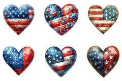 4th Of July Heart Sublimation Clipart Bundle - CraftNest - Digital Crafting and Art