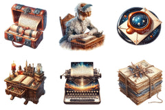 Antique Writer Clipart - CraftNest - Digital Crafting and Art