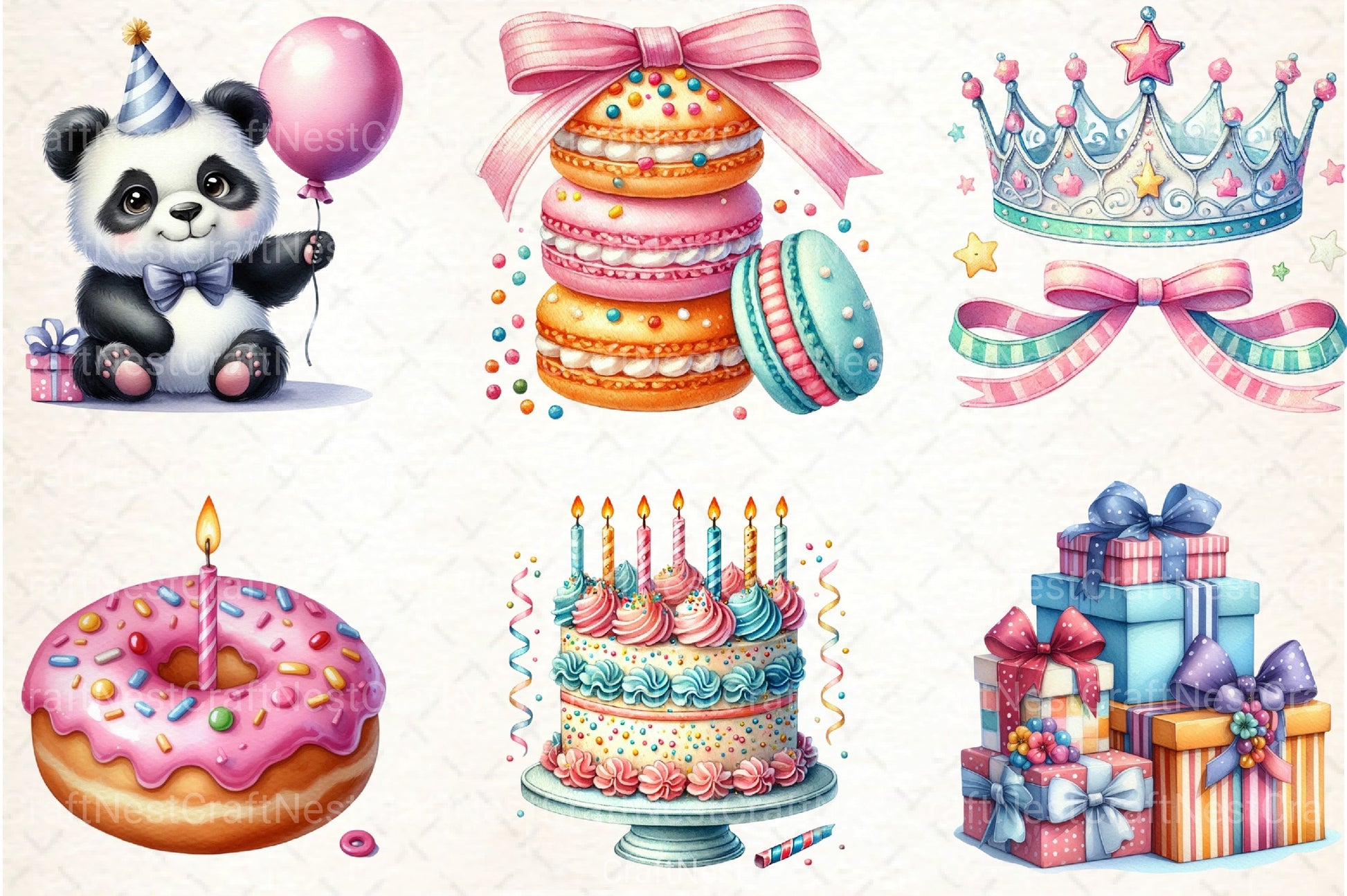 Kids Birthday Party Clipart Bundle - CraftNest - Digital Crafting and Art