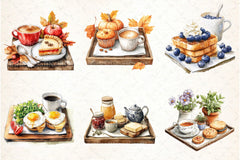 Breakfast Tray Clipart Bundle - CraftNest - Digital Crafting and Art