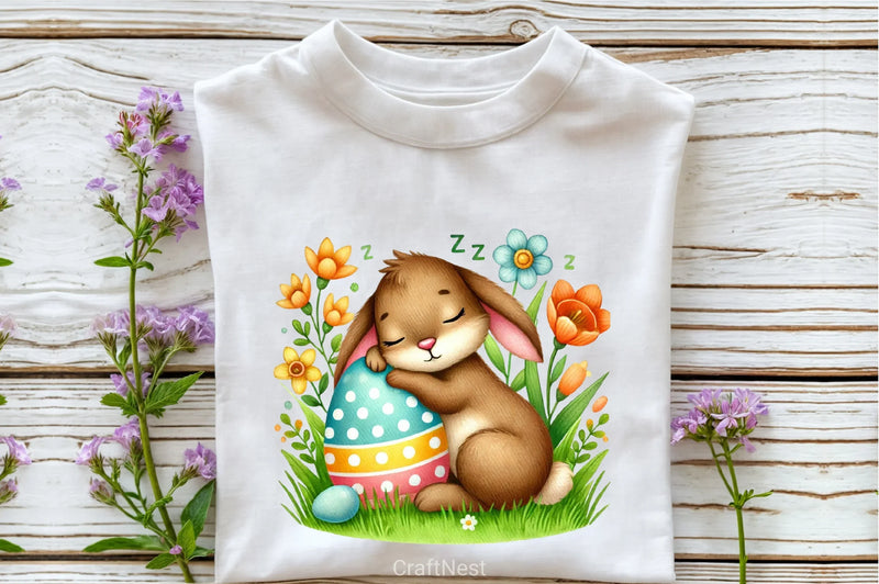 Easter Bunny Sleeping Clipart Bundle - CraftNest - Digital Crafting and Art