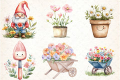 Cute Summer Gardening Clipart Bundle - CraftNest - Digital Crafting and Art