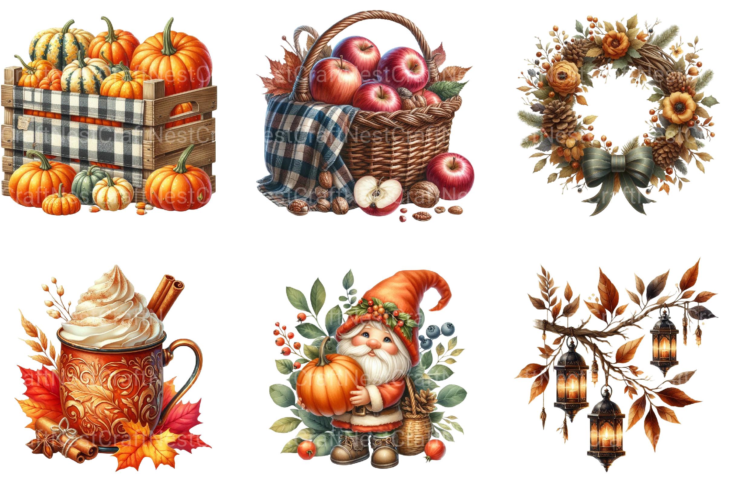 Autumn Sublimation Clipart - CraftNest - Digital Crafting and Art