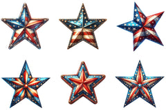 4th Of July Star Clipart Bundle - CraftNest - Digital Crafting and Art