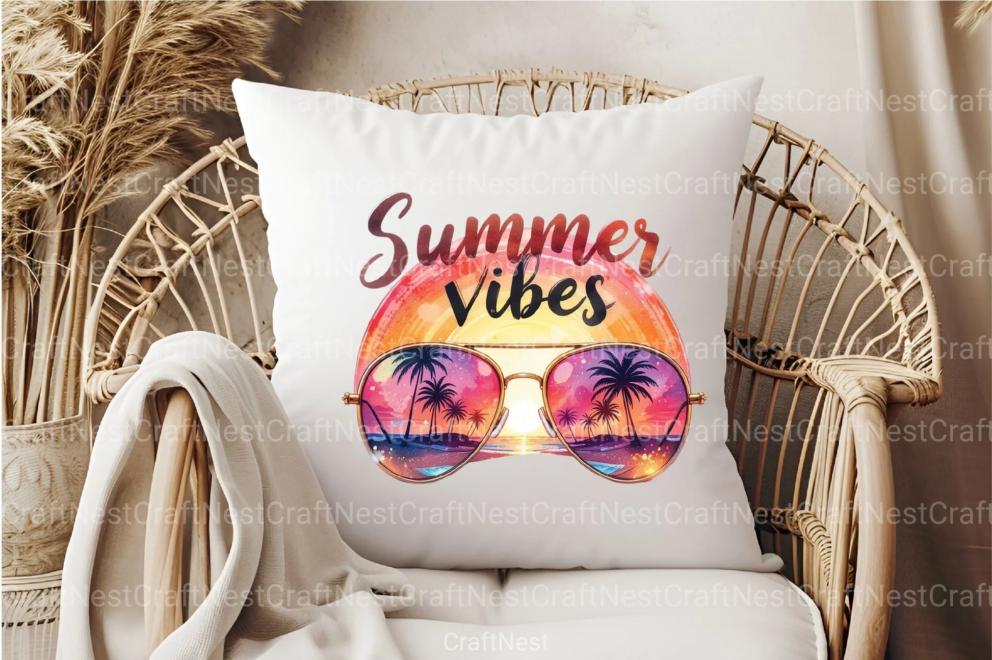 Summer Vibes Sunglasses Clipart Bundle 1 - CraftNest - Digital Crafting and Art