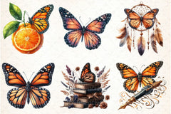Monarch Butterfly Clipart Bundle 11 - CraftNest - Digital Crafting and Art