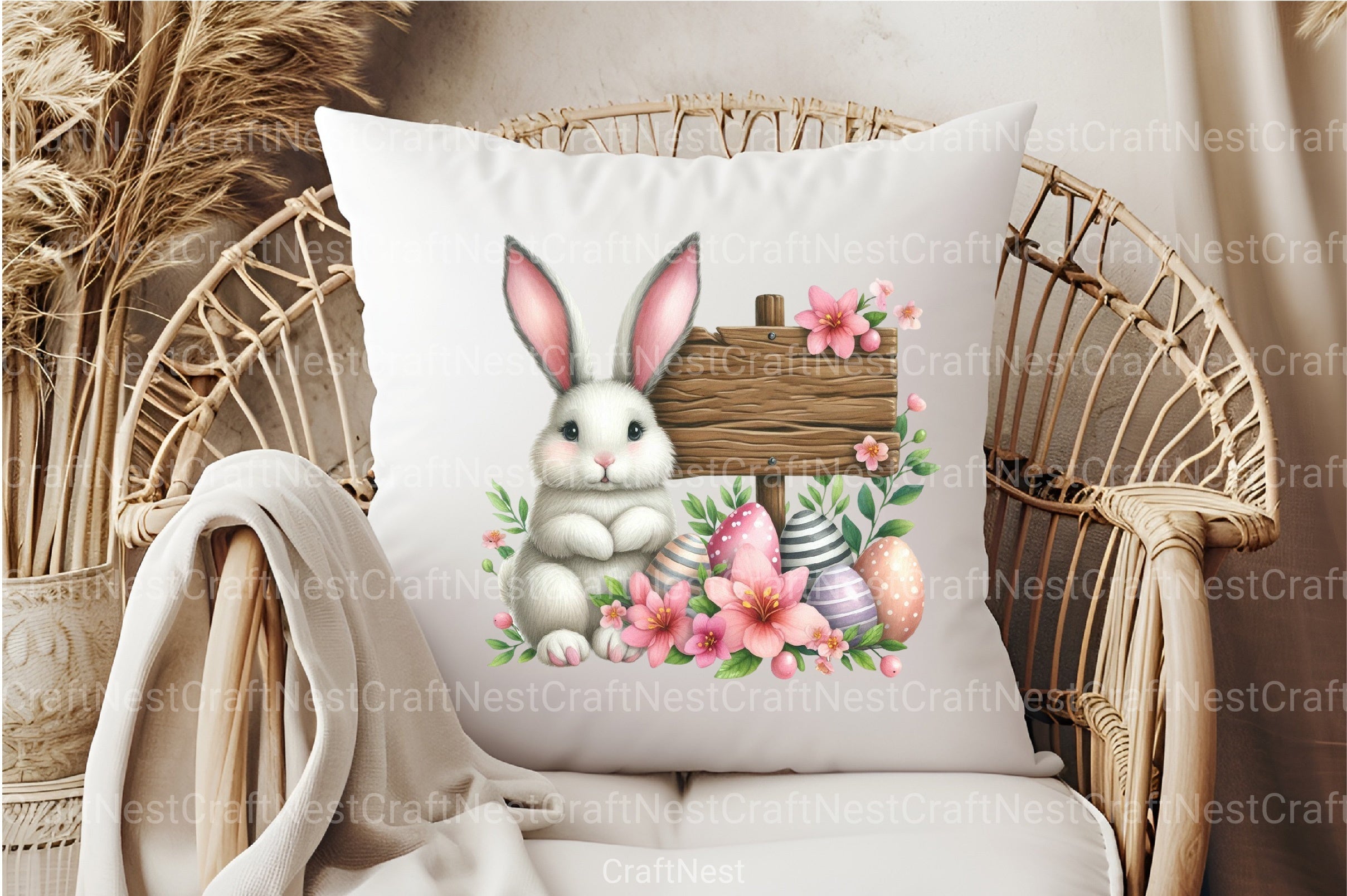 Cute Easter Bunny Clipart Bundle 99 - CraftNest - Digital Crafting and Art