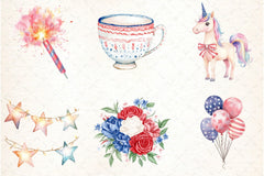 Pastel 4th of July Clipart Bundle - CraftNest - Digital Crafting and Art