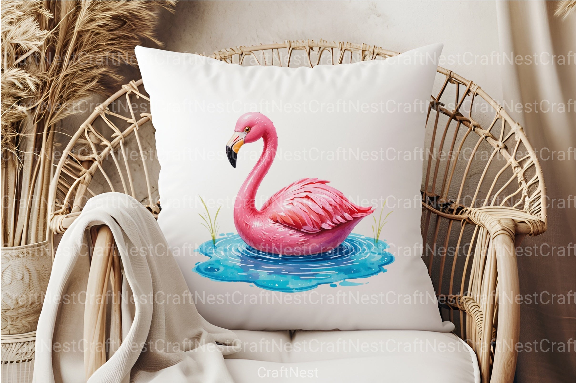 Summer Flamingo Clipart Bundle 3 - CraftNest - Digital Crafting and Art