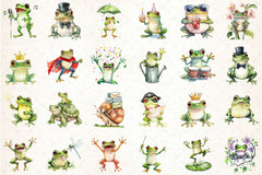 Quirky Funny Frog Clipart Bundle 99 - CraftNest - Digital Crafting and Art