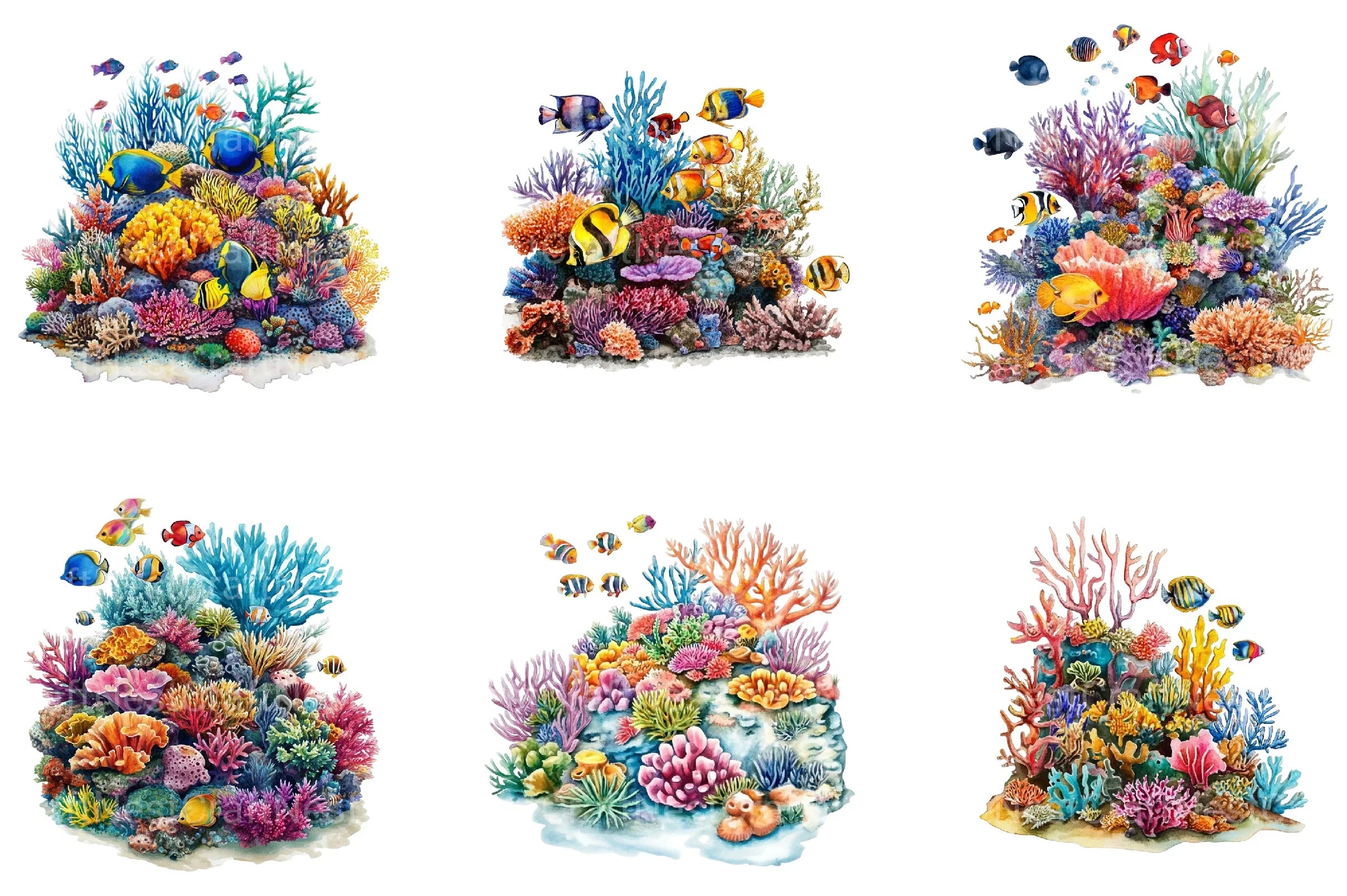 Summer Fish Swimming Clipart Bundle - CraftNest - Digital Crafting and Art