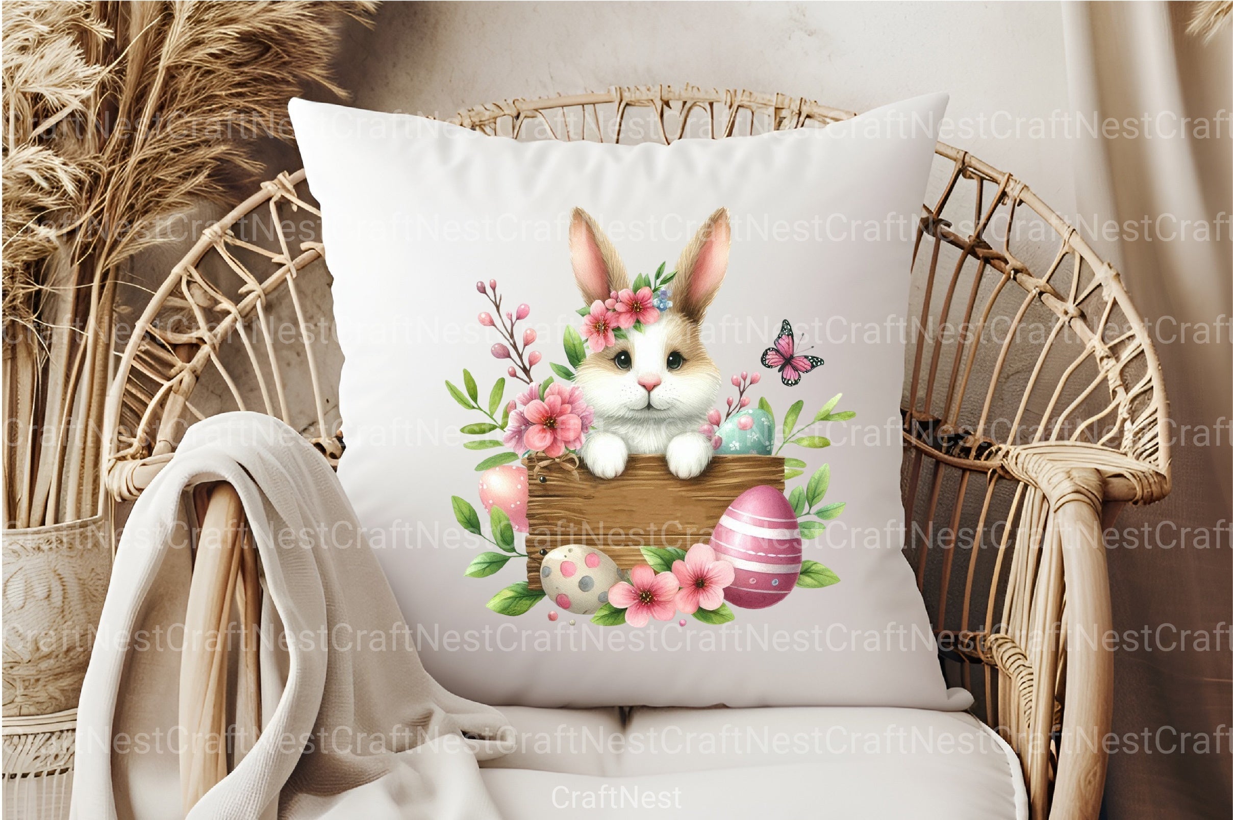 Cute Easter Bunny Clipart Bundle 55 - CraftNest - Digital Crafting and Art