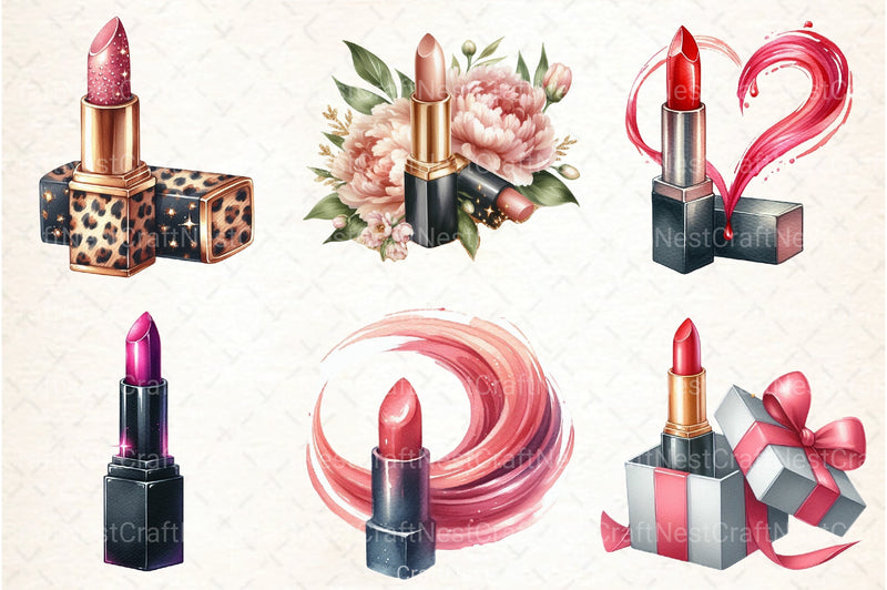 Lipstick Clipart Bundle - CraftNest - Digital Crafting and Art