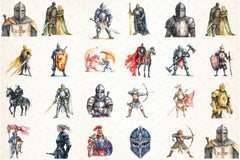 Medieval Knight Clipart Bundle - CraftNest - Digital Crafting and Art